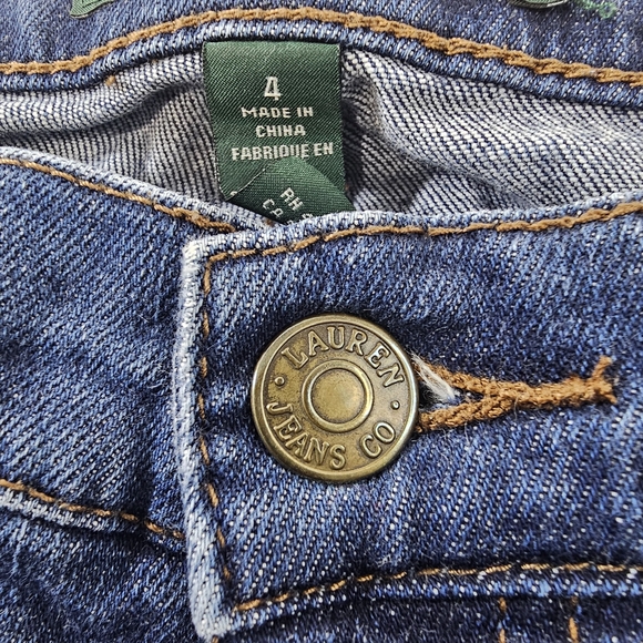 Lauren Ralph Lauren Dark Blue Straight Leg Jeans Sz 4 - Picture 10 of 13